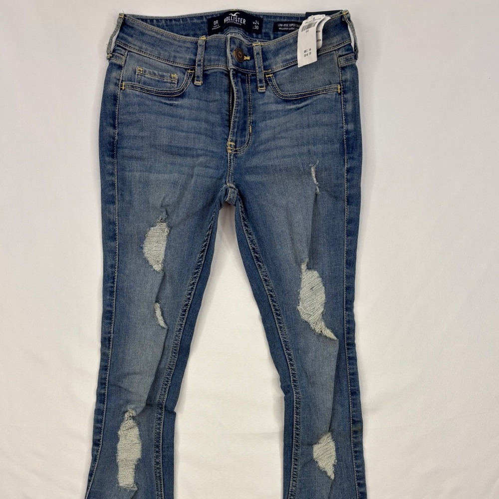 Hollister Low Rise Super Skinny Jeans Size 24/30 NWT - Picture 3 of 8